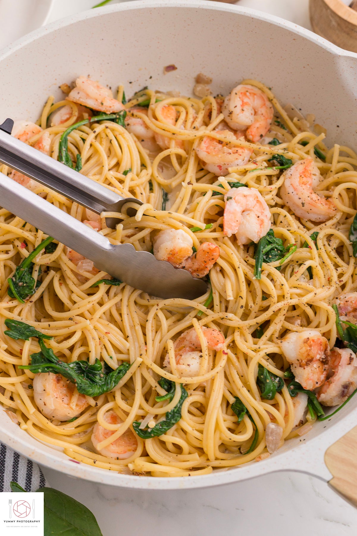 Shrimp and Spinach Pasta