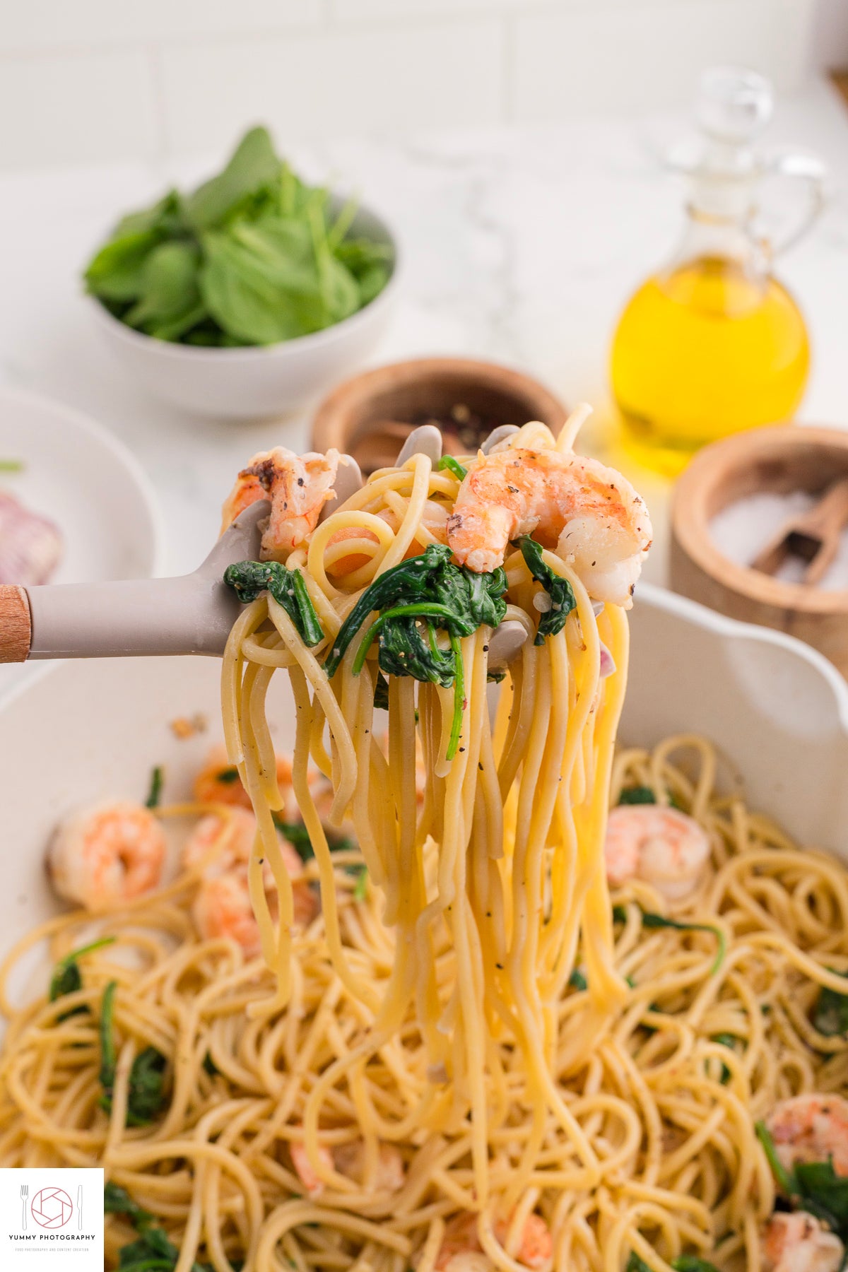 Shrimp and Spinach Pasta