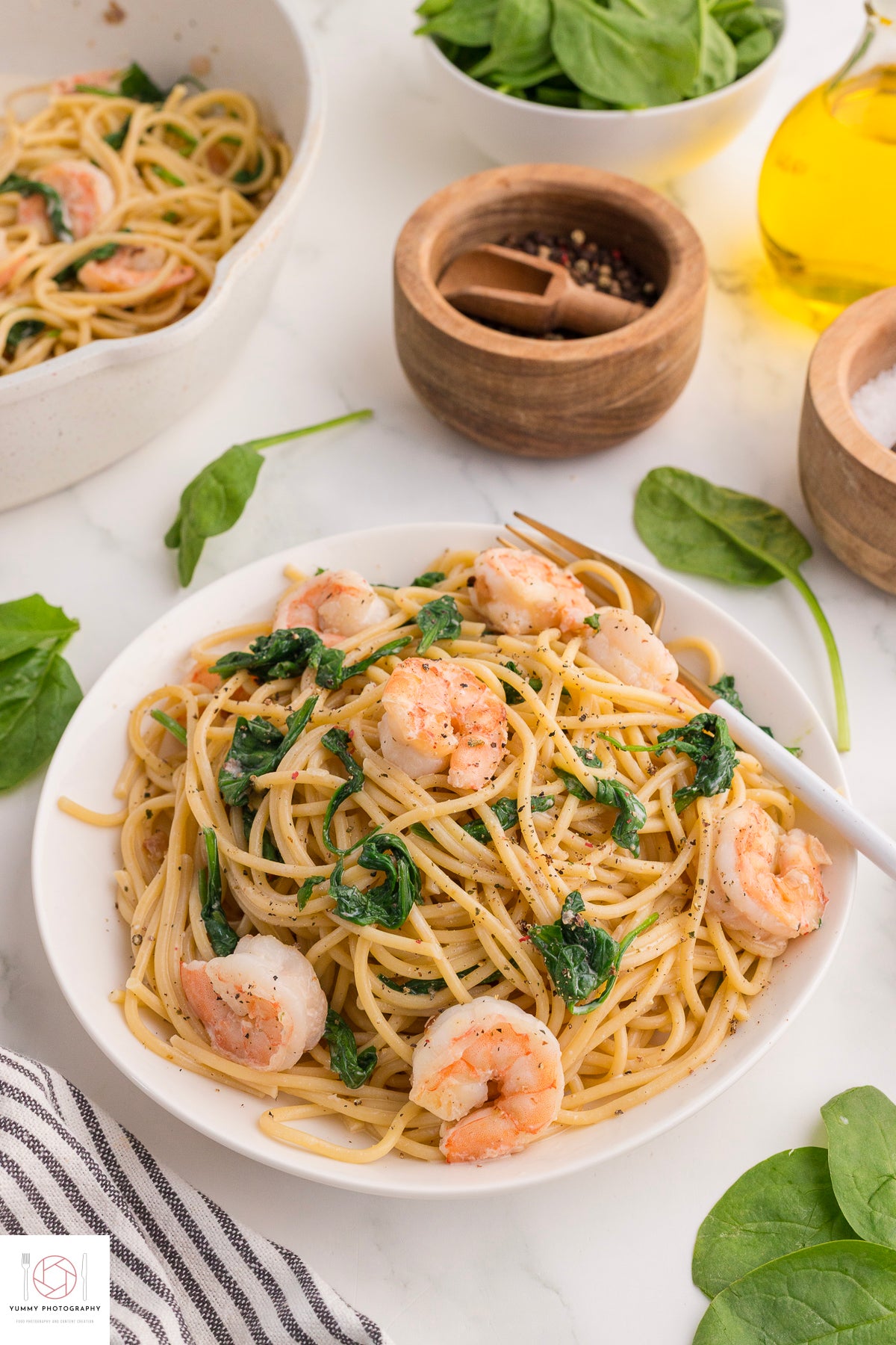 Shrimp and Spinach Pasta