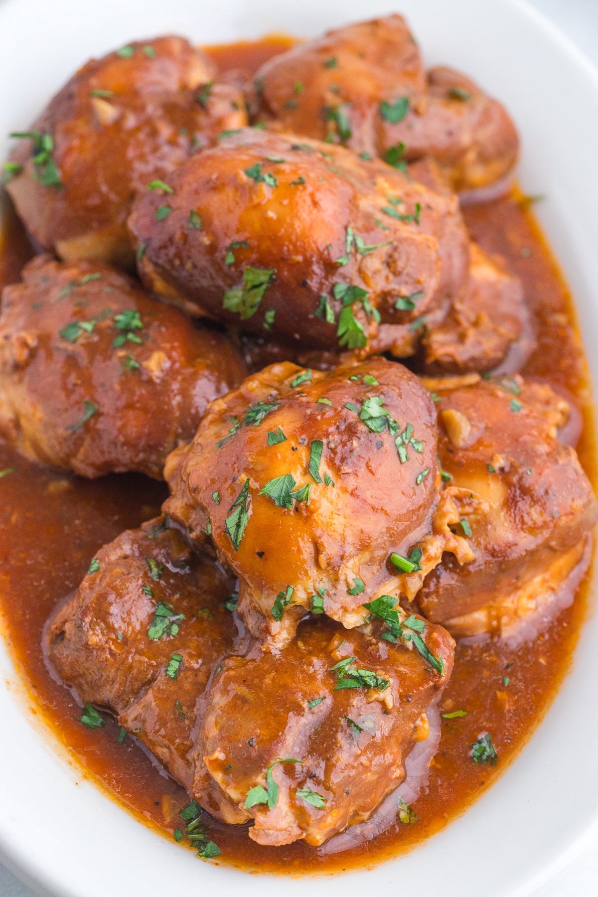 Slow Cooker BBQ Chicken Thighs