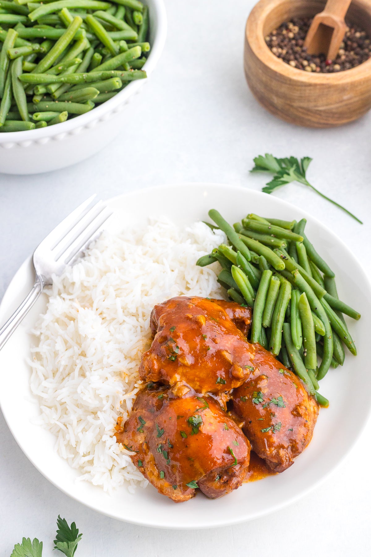 Slow Cooker BBQ Chicken Thighs