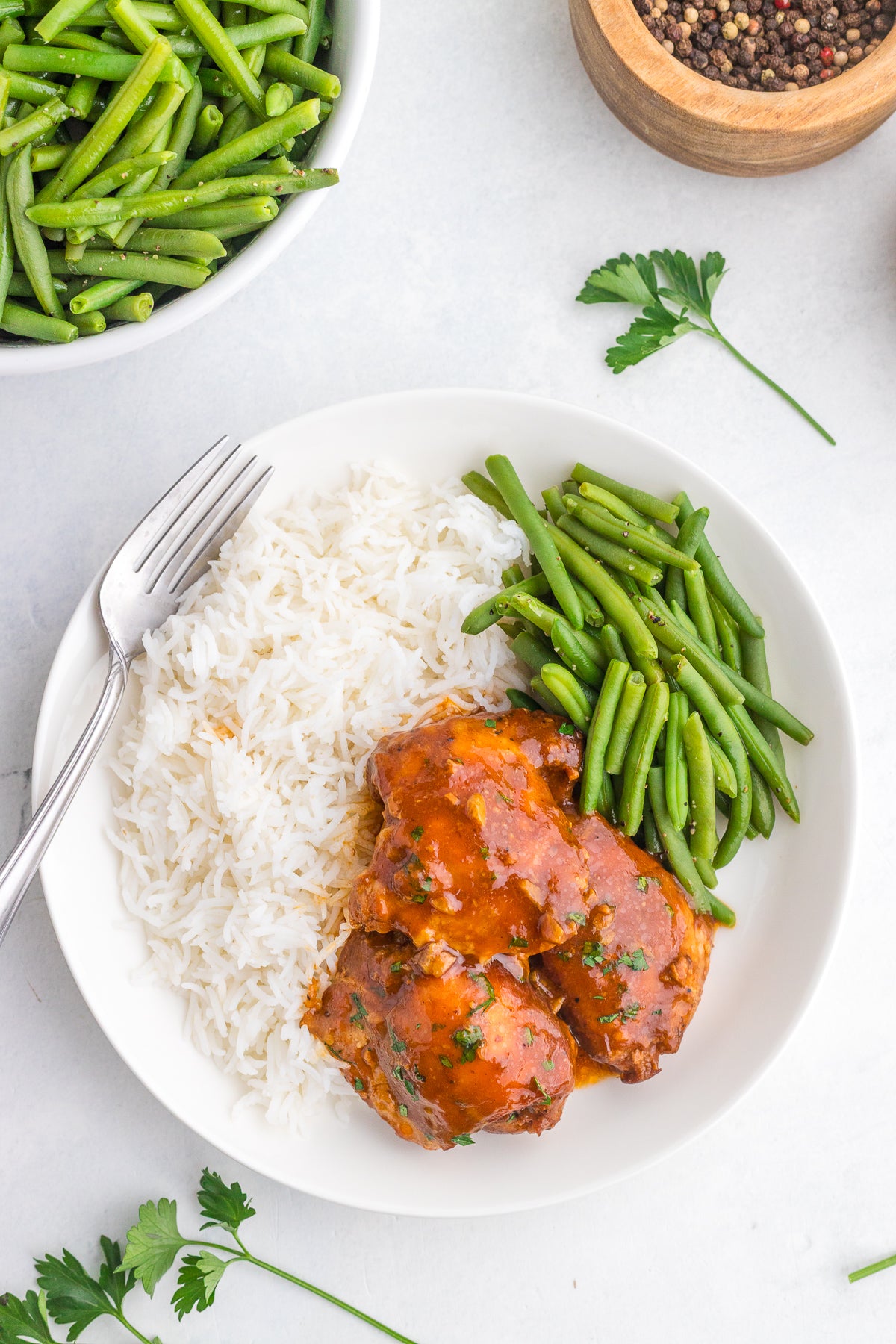 Slow Cooker BBQ Chicken Thighs