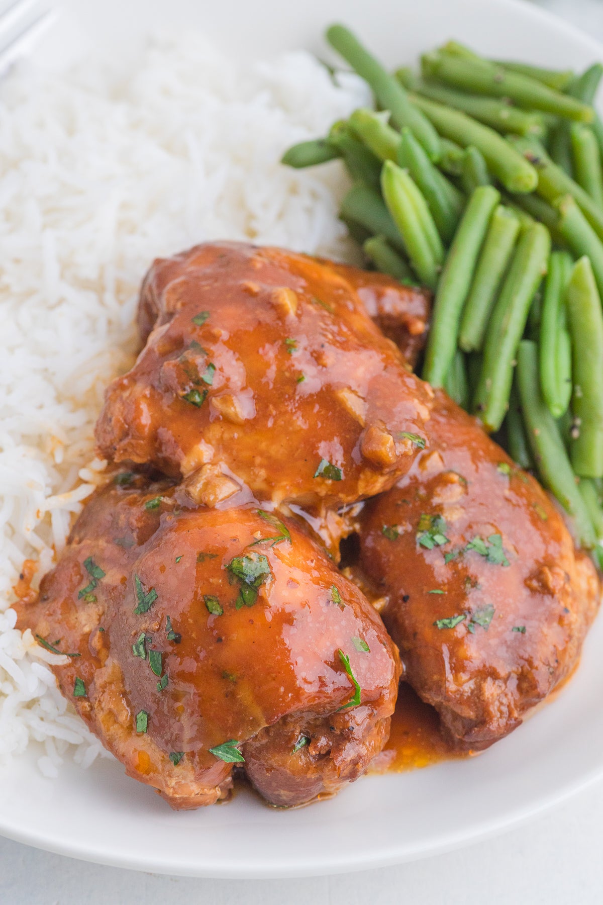 Slow Cooker BBQ Chicken Thighs