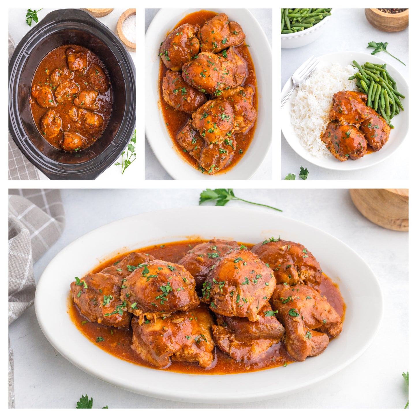 Slow Cooker BBQ Chicken Thighs