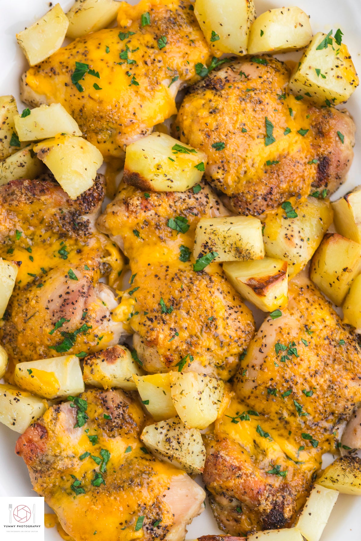 BAKED CHICKEN THIGH AND POTATOES