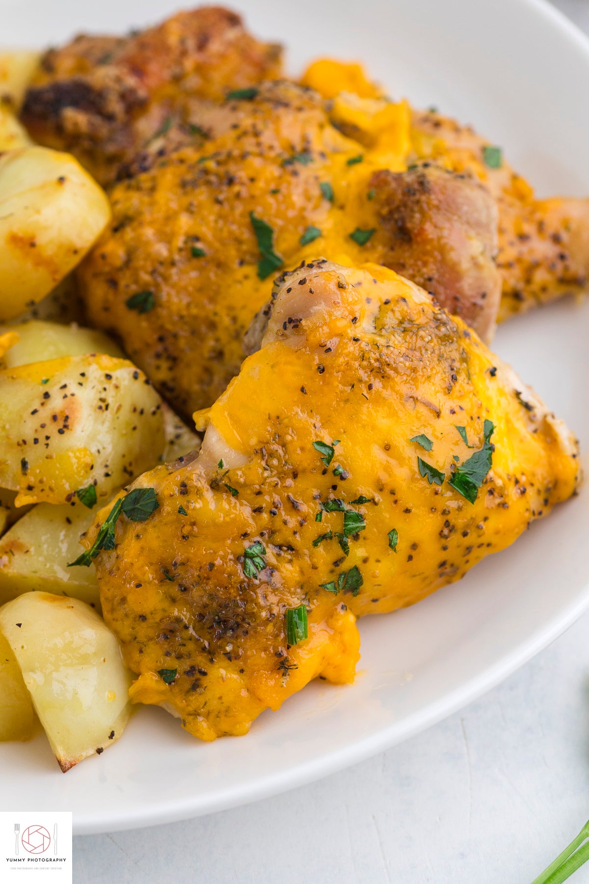 BAKED CHICKEN THIGH AND POTATOES