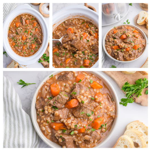 SLOW COOKER BEEF AND BARLEY STEW