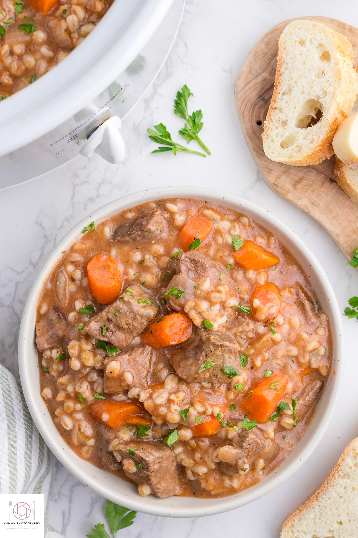 SLOW COOKER BEEF AND BARLEY STEW