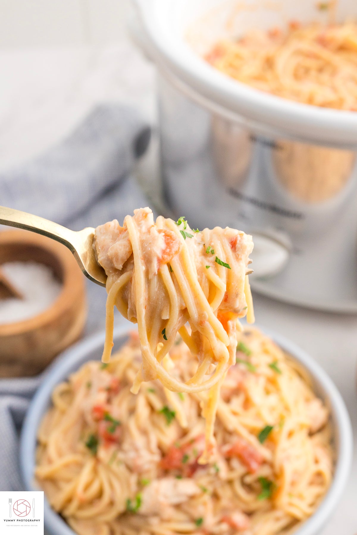 CROCKPOT CHICKEN SPAGHETTI