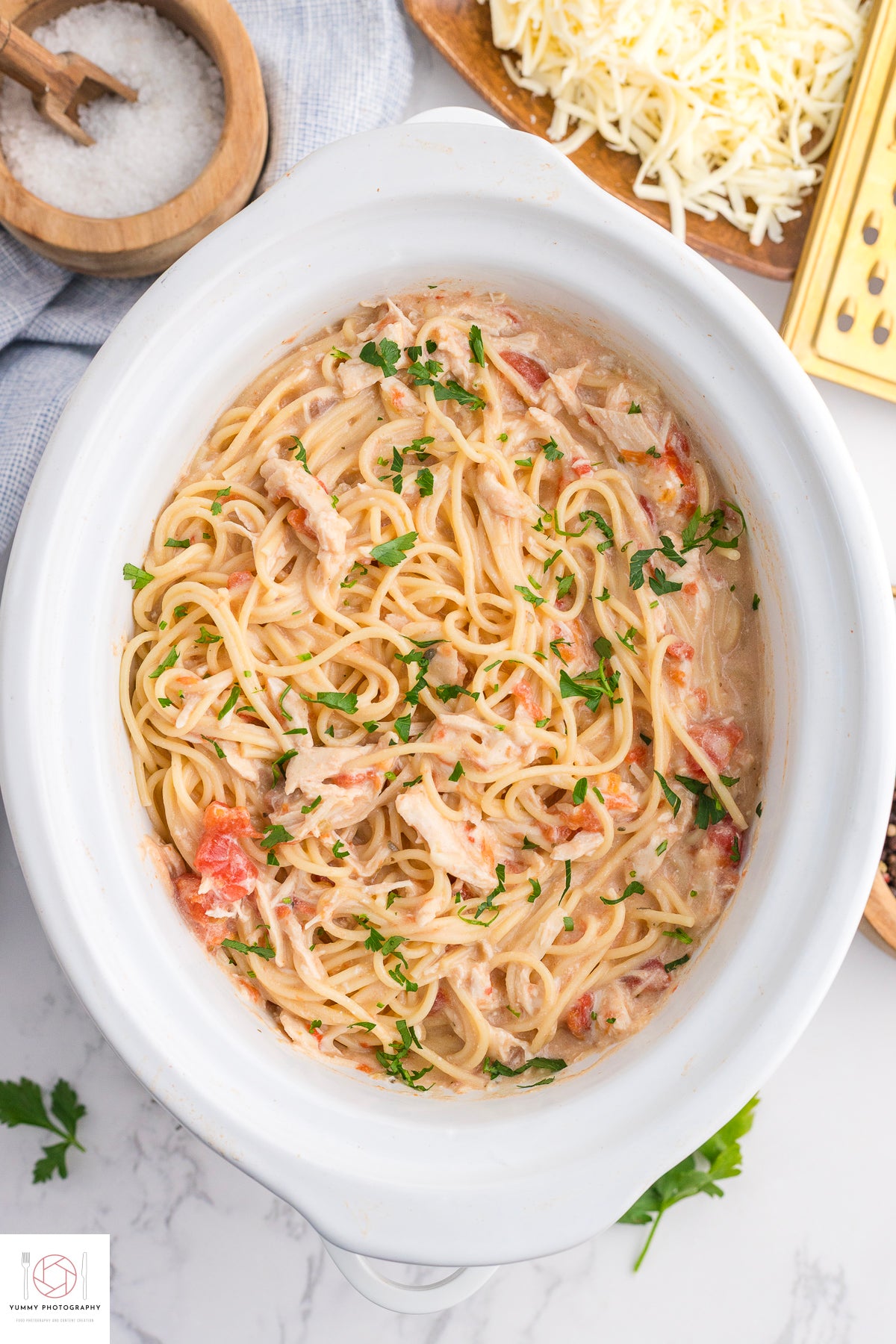CROCKPOT CHICKEN SPAGHETTI