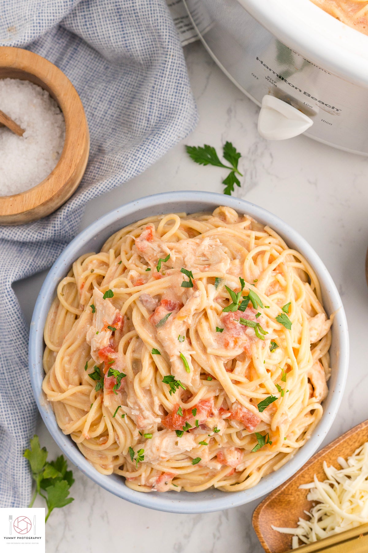 CROCKPOT CHICKEN SPAGHETTI