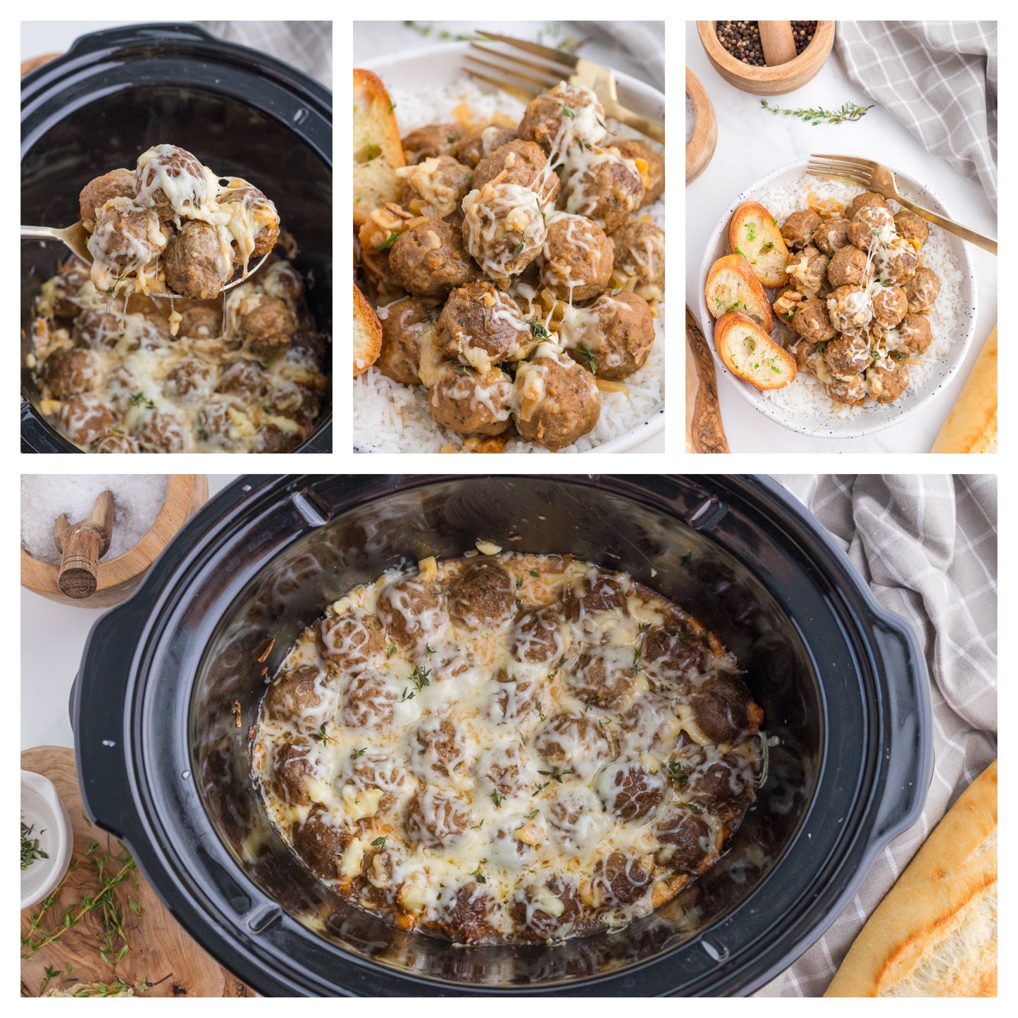 French Onion Meatballs