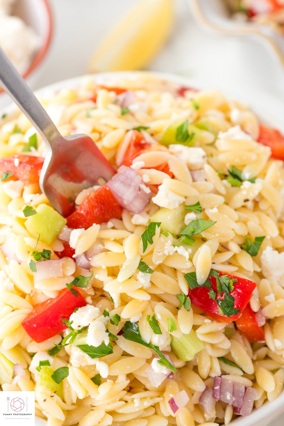 Lemon Orzo Pasta Salad