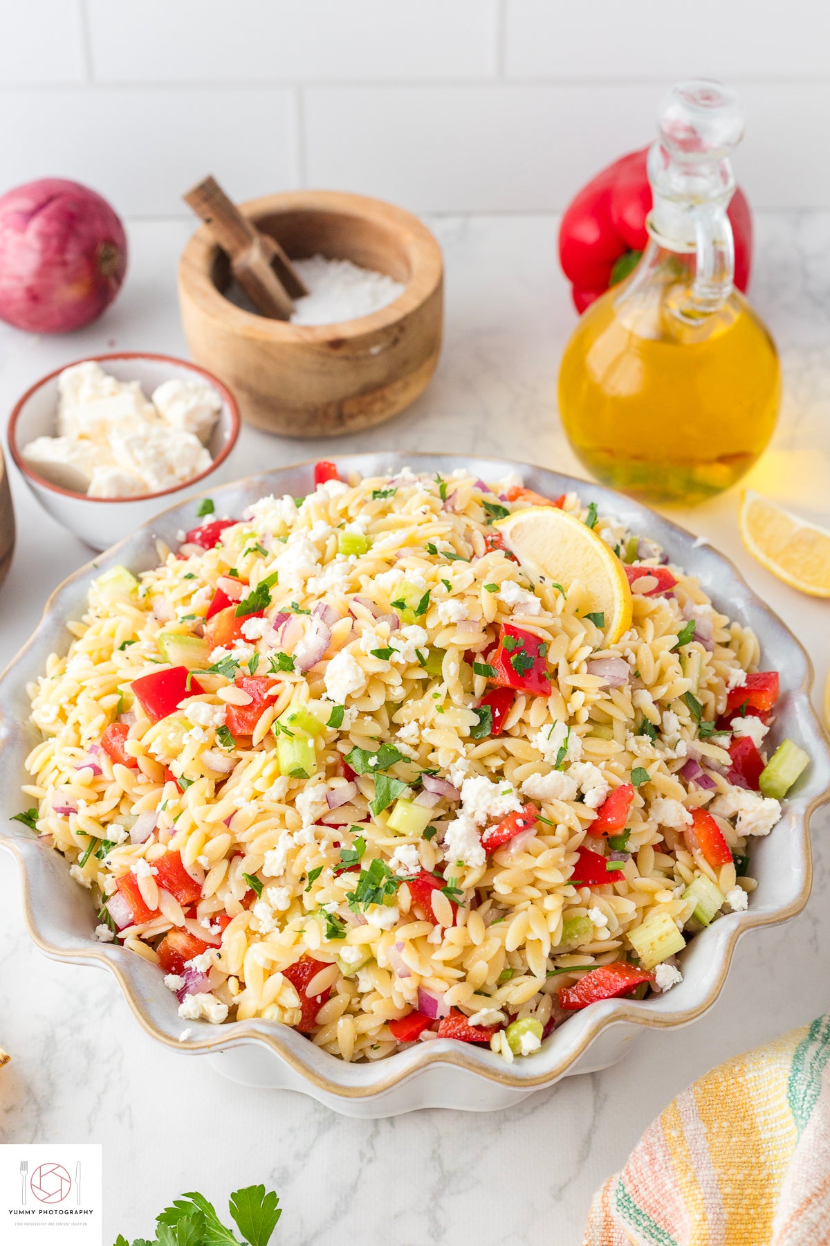 Lemon Orzo Pasta Salad