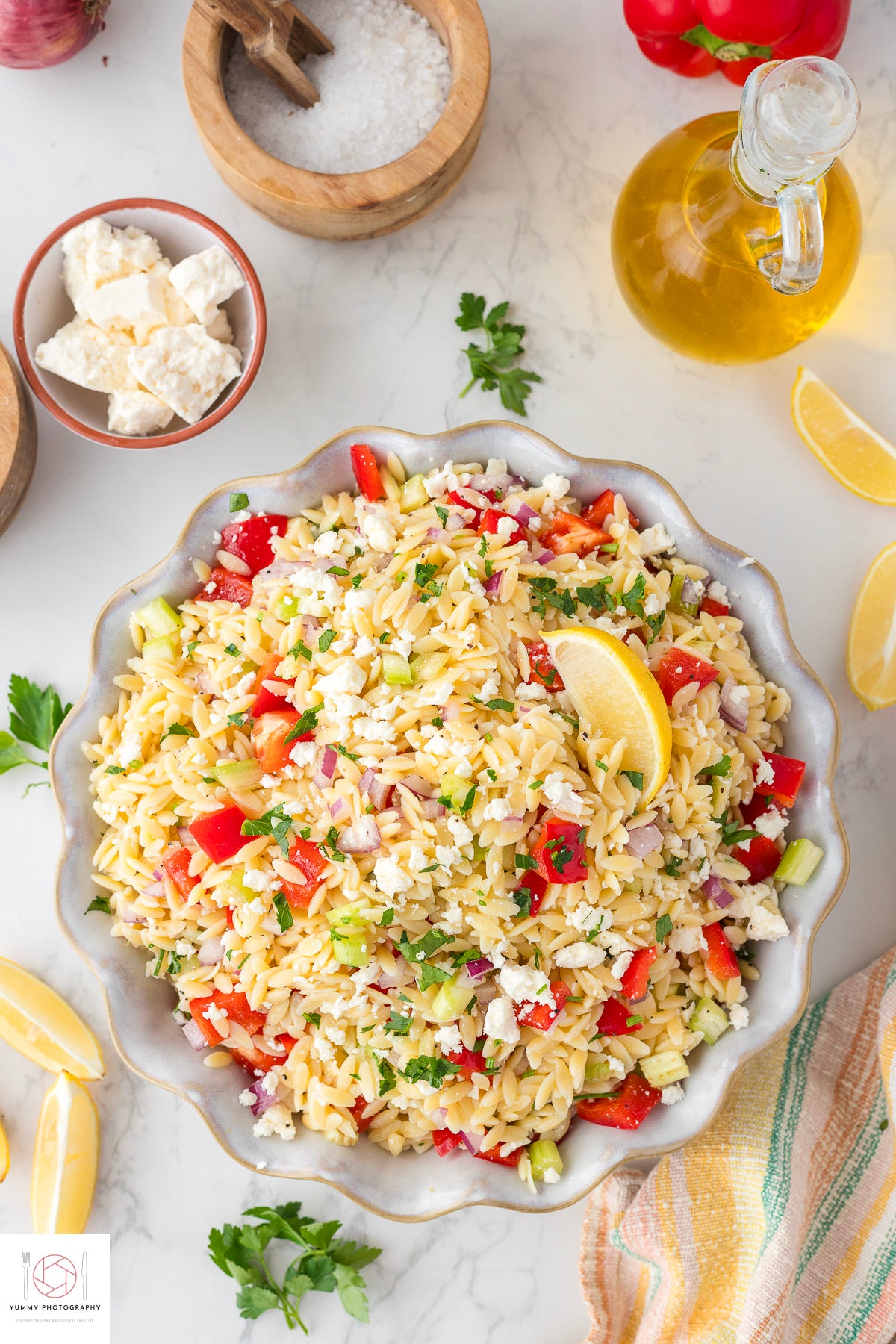 Lemon Orzo Pasta Salad