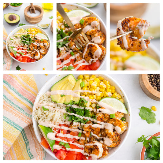 SHRIMP BURRITO BOWL