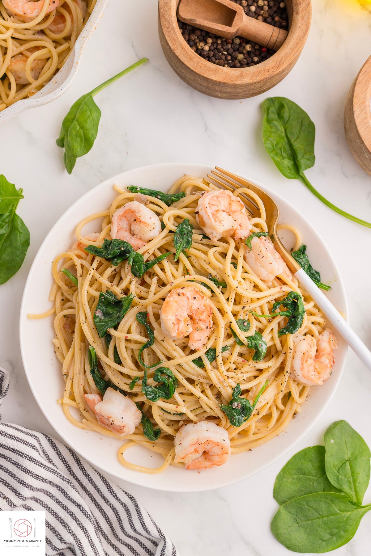 Shrimp and Spinach Pasta