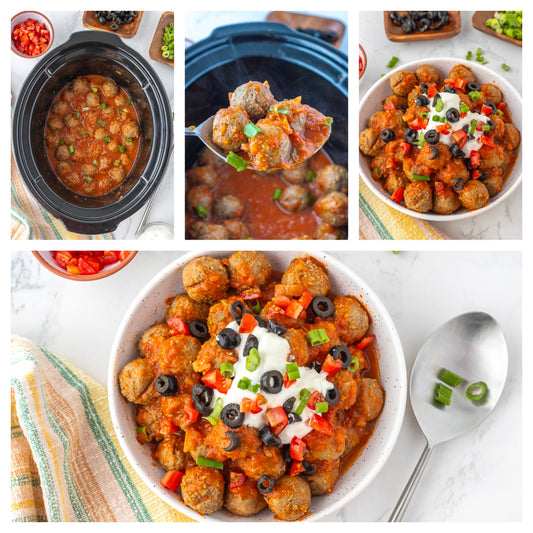 SLOW COOKER ENCHILADA MEATBALLS
