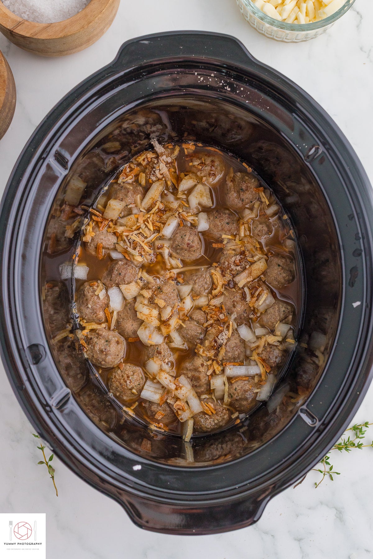 French Onion Meatballs