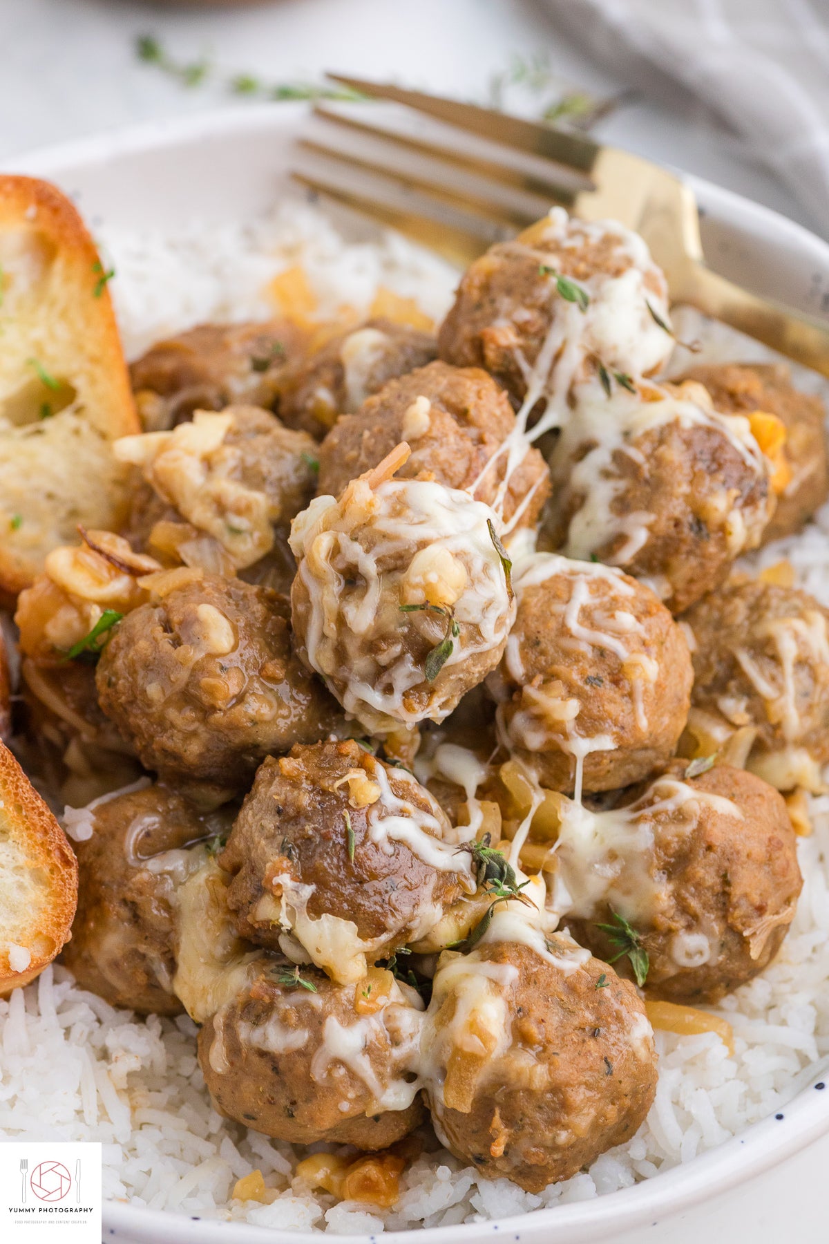 French Onion Meatballs