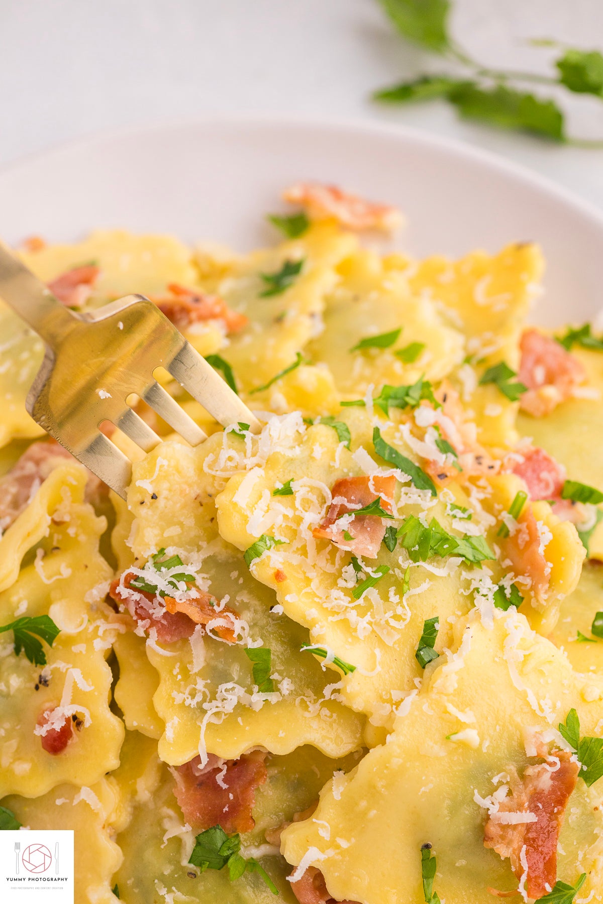 Ravioli Carbonara