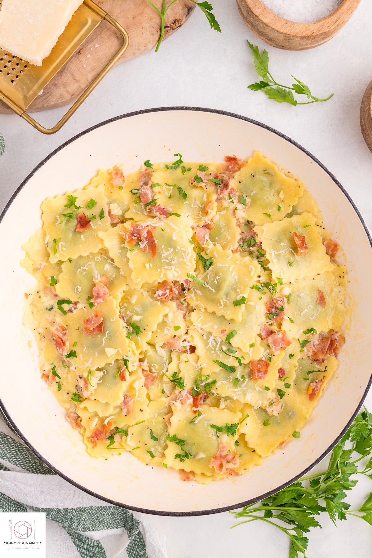 Ravioli Carbonara
