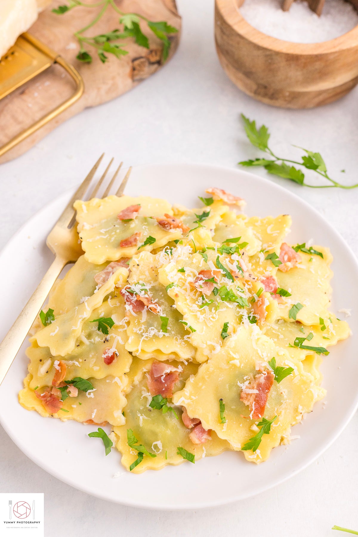 Ravioli Carbonara