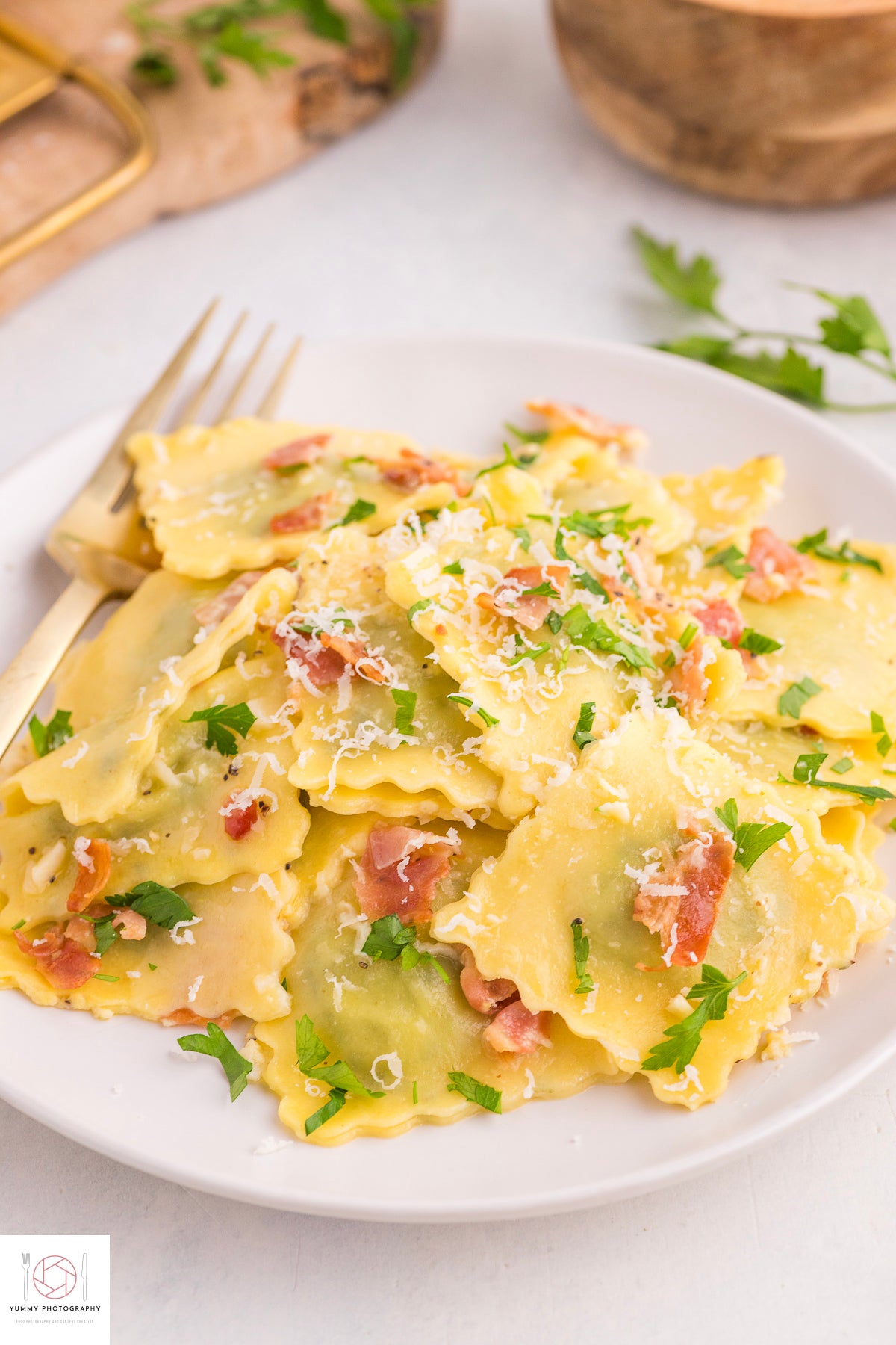 Ravioli Carbonara